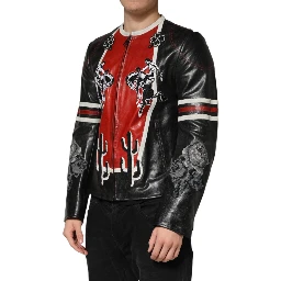 Multicolor Guns n' Roses Full Zip Men Biker Jacket