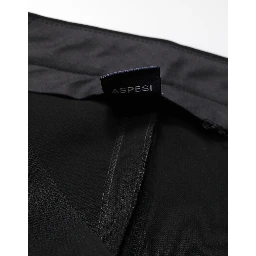 Black High Waist Zip Straight Chino Trouser Pants