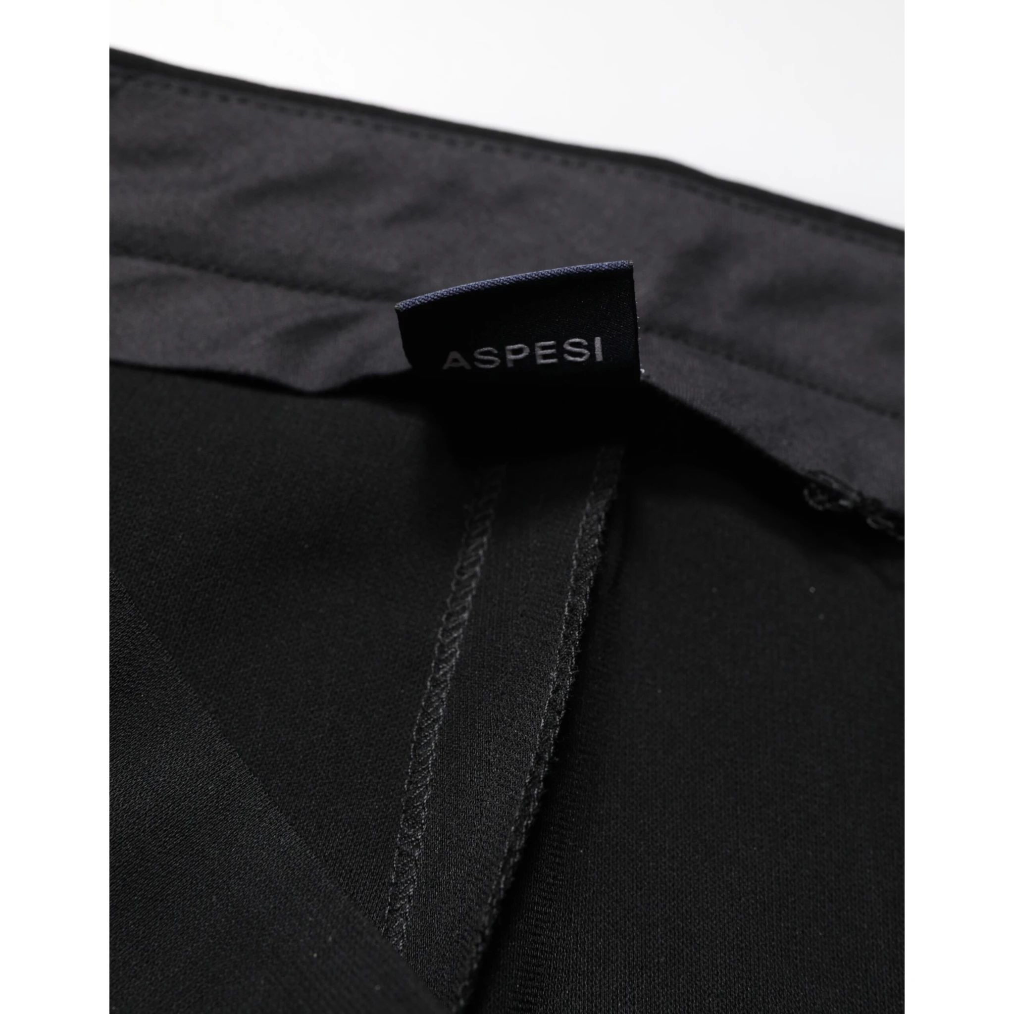 Black High Waist Zip Straight Chino Trouser Pants