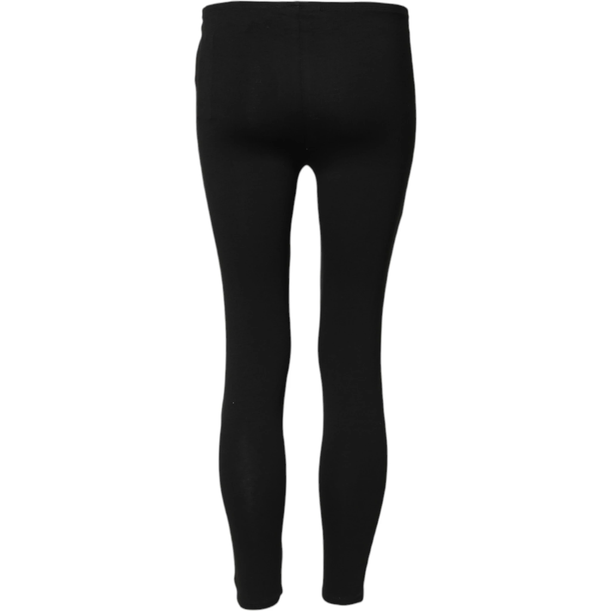 Black Skinny Mid Waist Leggings Cropped Trouser Pants