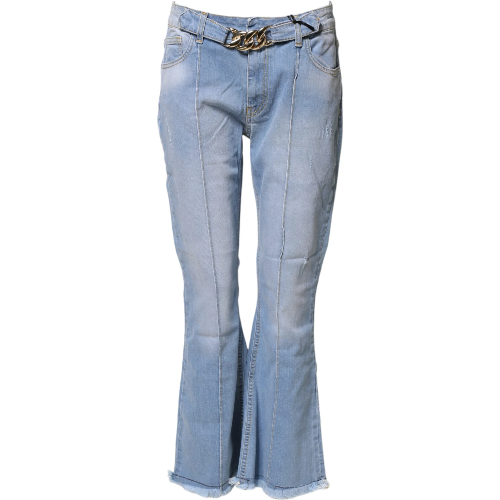 Light Blue Washed High Waist Bootcut Denim Jeans