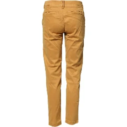 Beige Tapered Mid Waist Chino Casual Trouser Pants