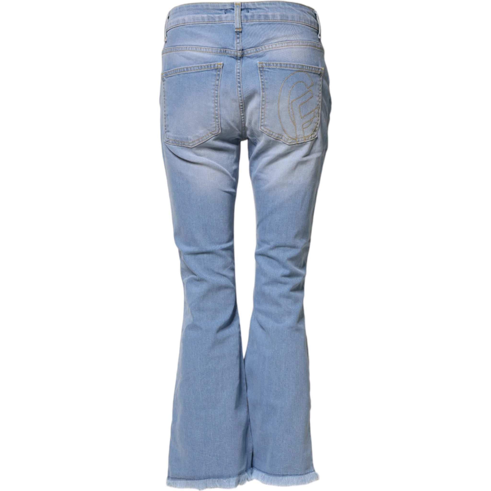 Light Blue Washed High Waist Bootcut Denim Jeans