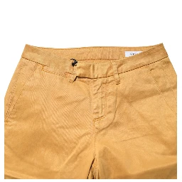 Beige Tapered Mid Waist Chino Casual Trouser Pants