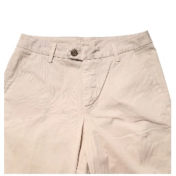 Beige Straight Mid Waist Chino Trouser Casual Pants