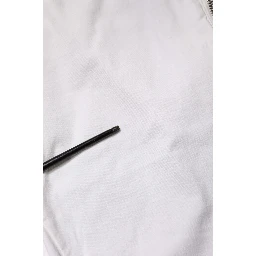 White Mid Waist Skinny Chino Cotton Trouser Pants