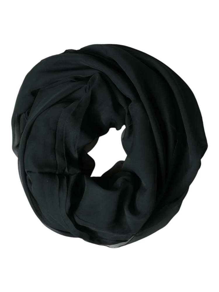 Dark Green Stole Silk Neck Wrap Shawl  Scarf alternative