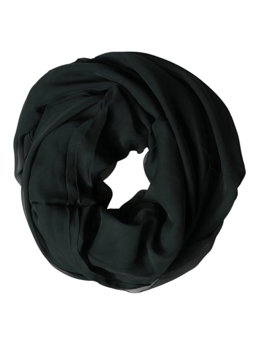 Dark Green Stole Silk Neck Wrap Shawl  Scarf