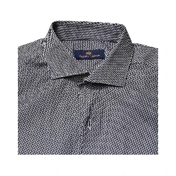 Gray Patterned Long Sleeves Dress Shirt