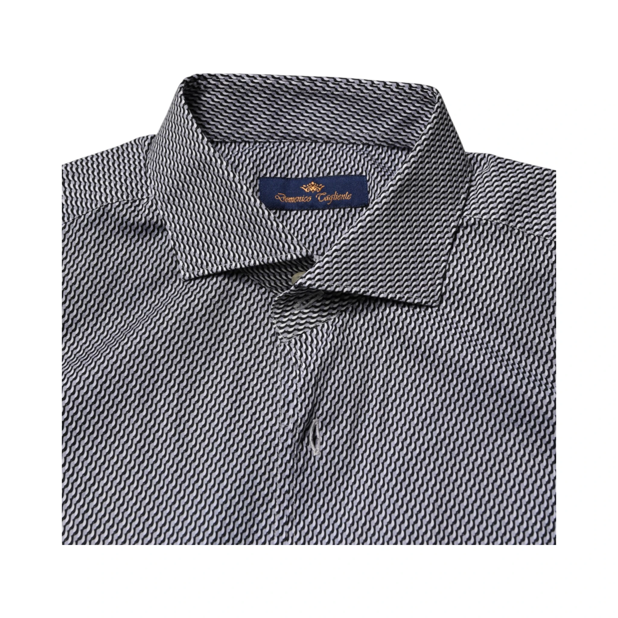 Gray Patterned Long Sleeves Dress Shirt