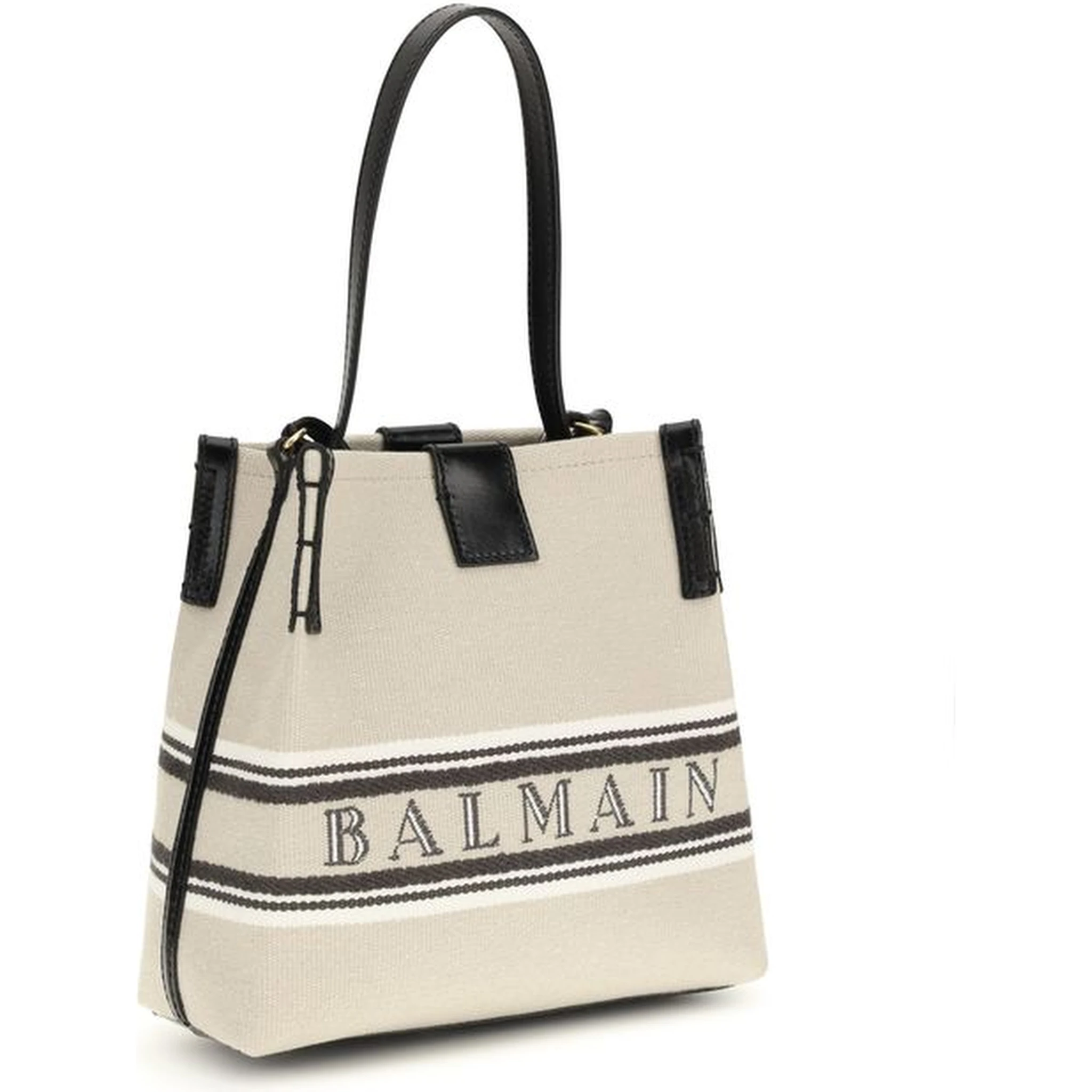 Beige Cotton Shoulder Bag