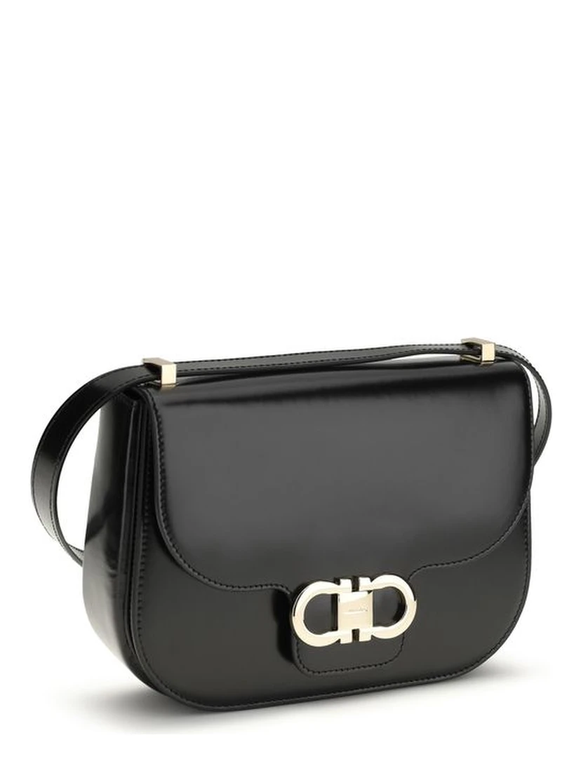 Black Calf Leather Bos Taurus Shoulder Bag