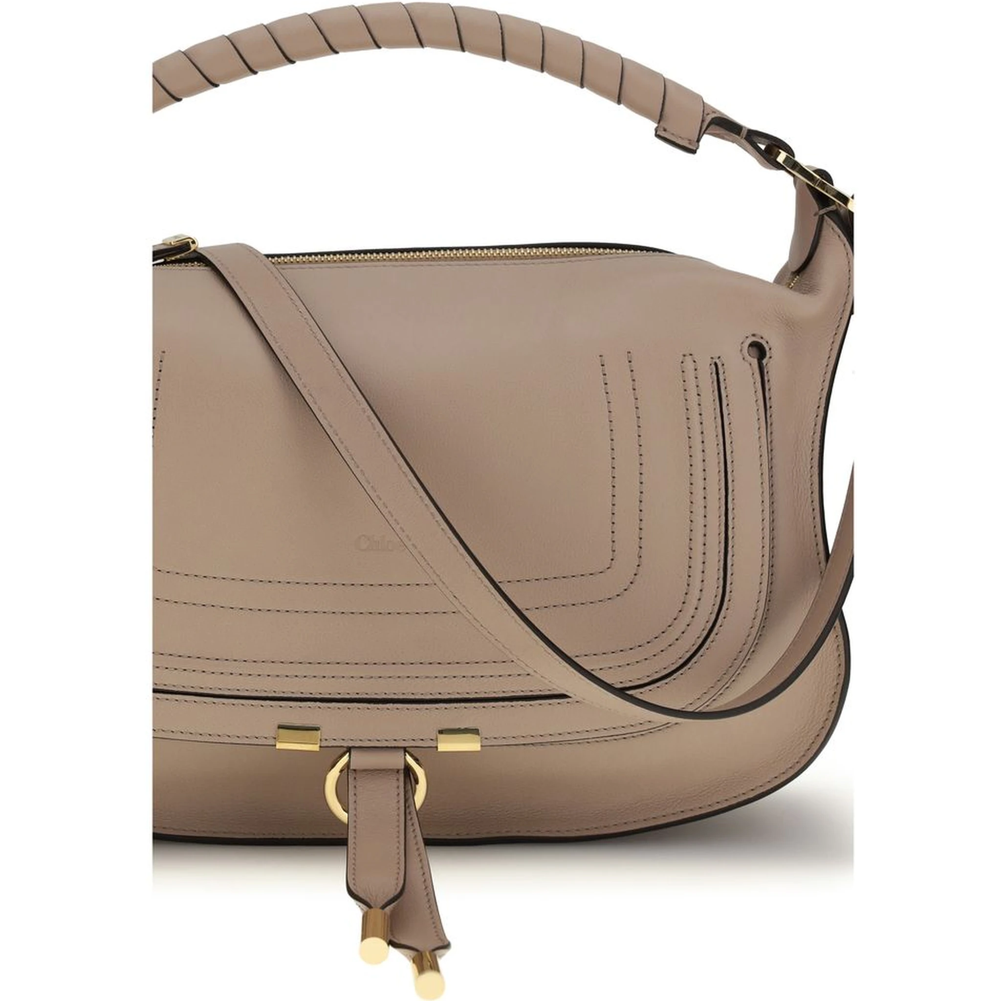 Gray Calf Leather Bos Taurus Shoulder Bag