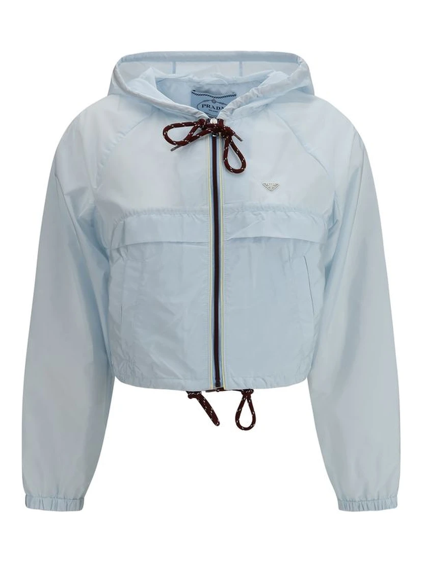 Blue Recycled Polyamide Shell Jacket