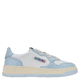 Blue Leather Sneakers