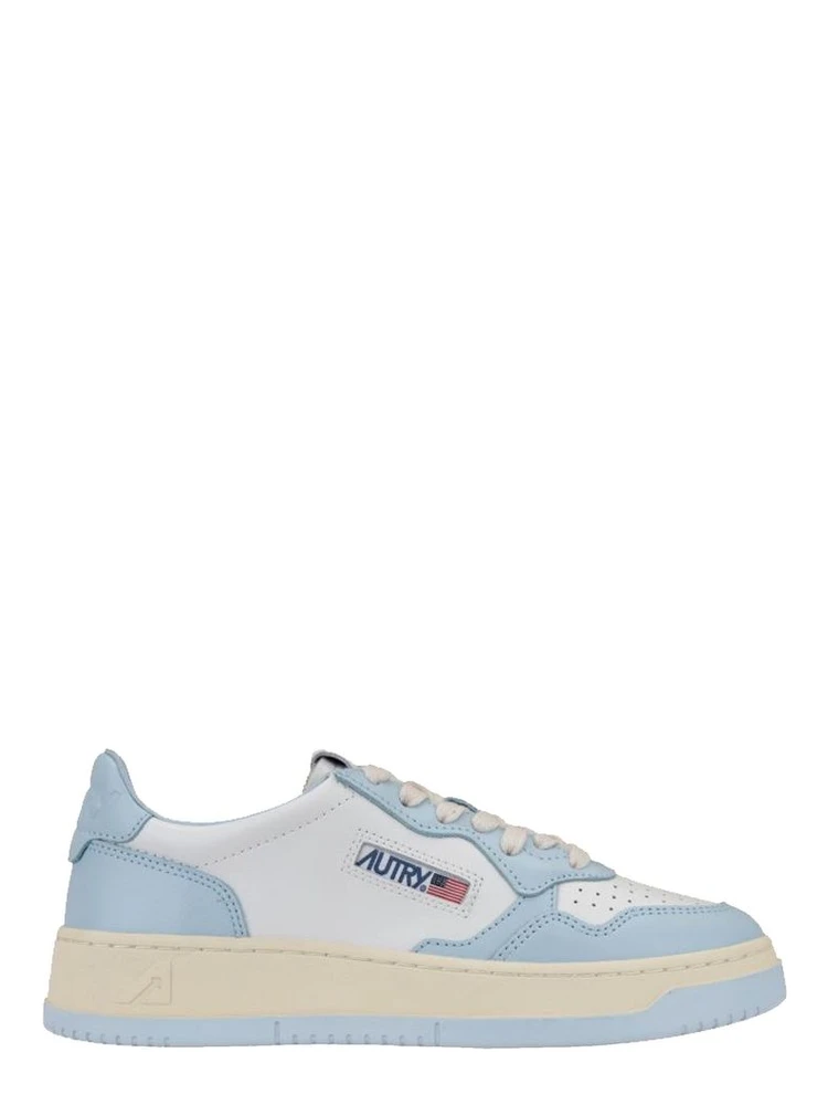 Blue Leather Sneakers