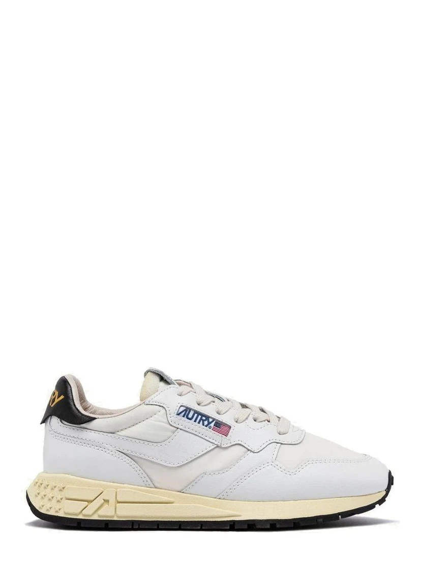 White Leather Low Top Sneakers