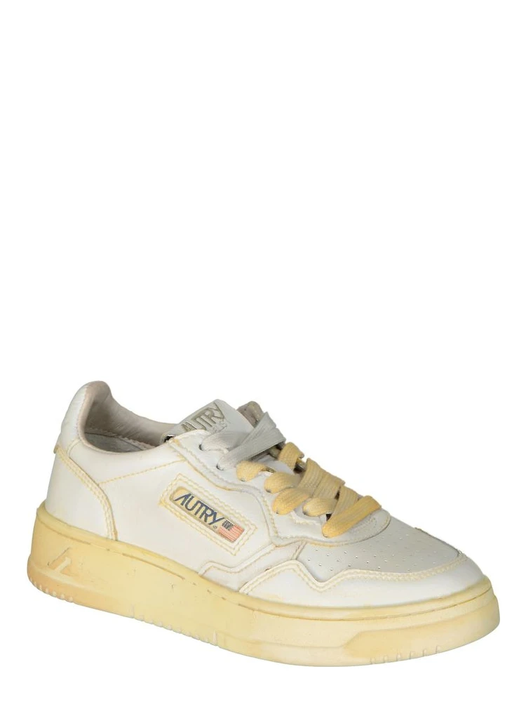 White Leather Athletic Sneakers alternative