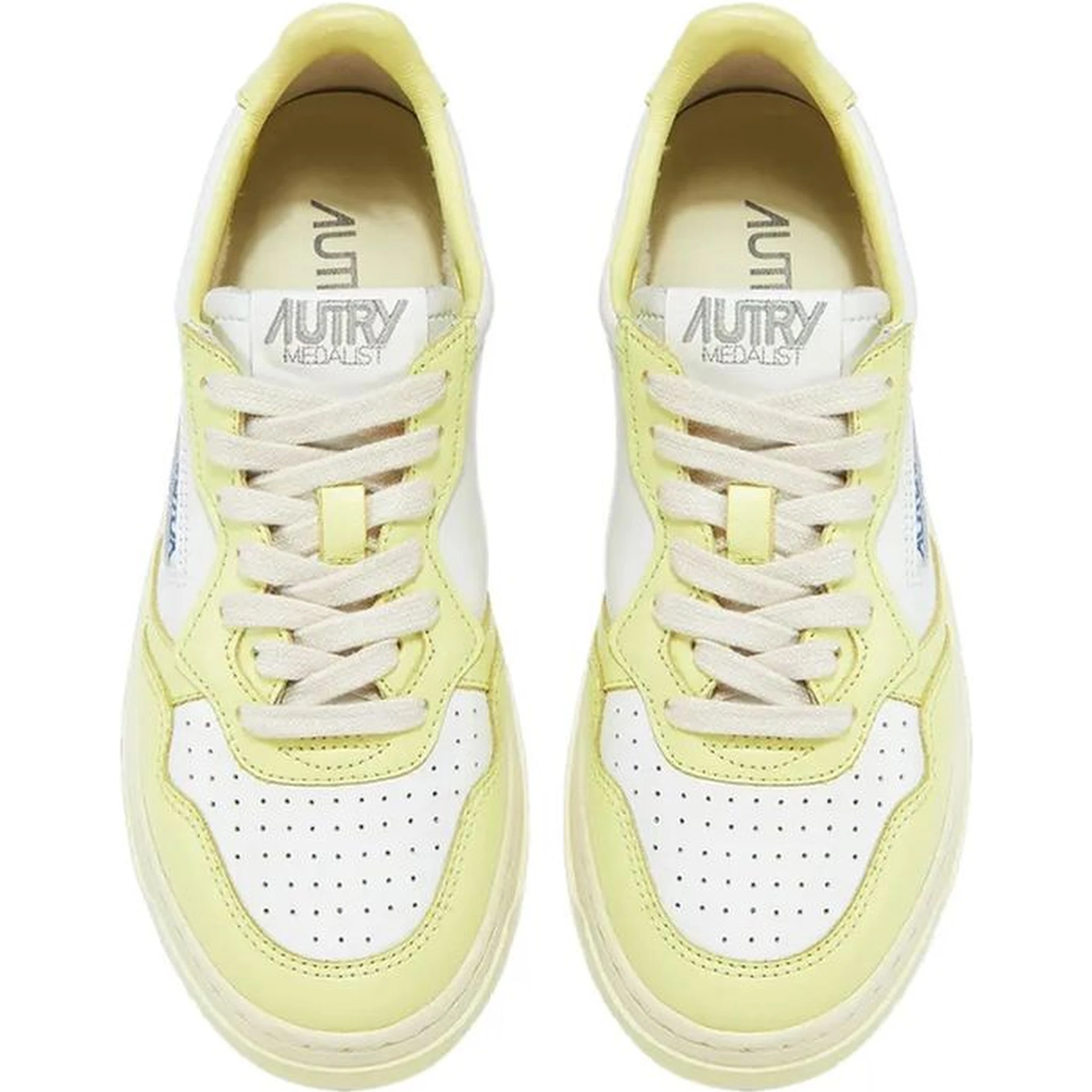 White Leather Low Top Sneakers