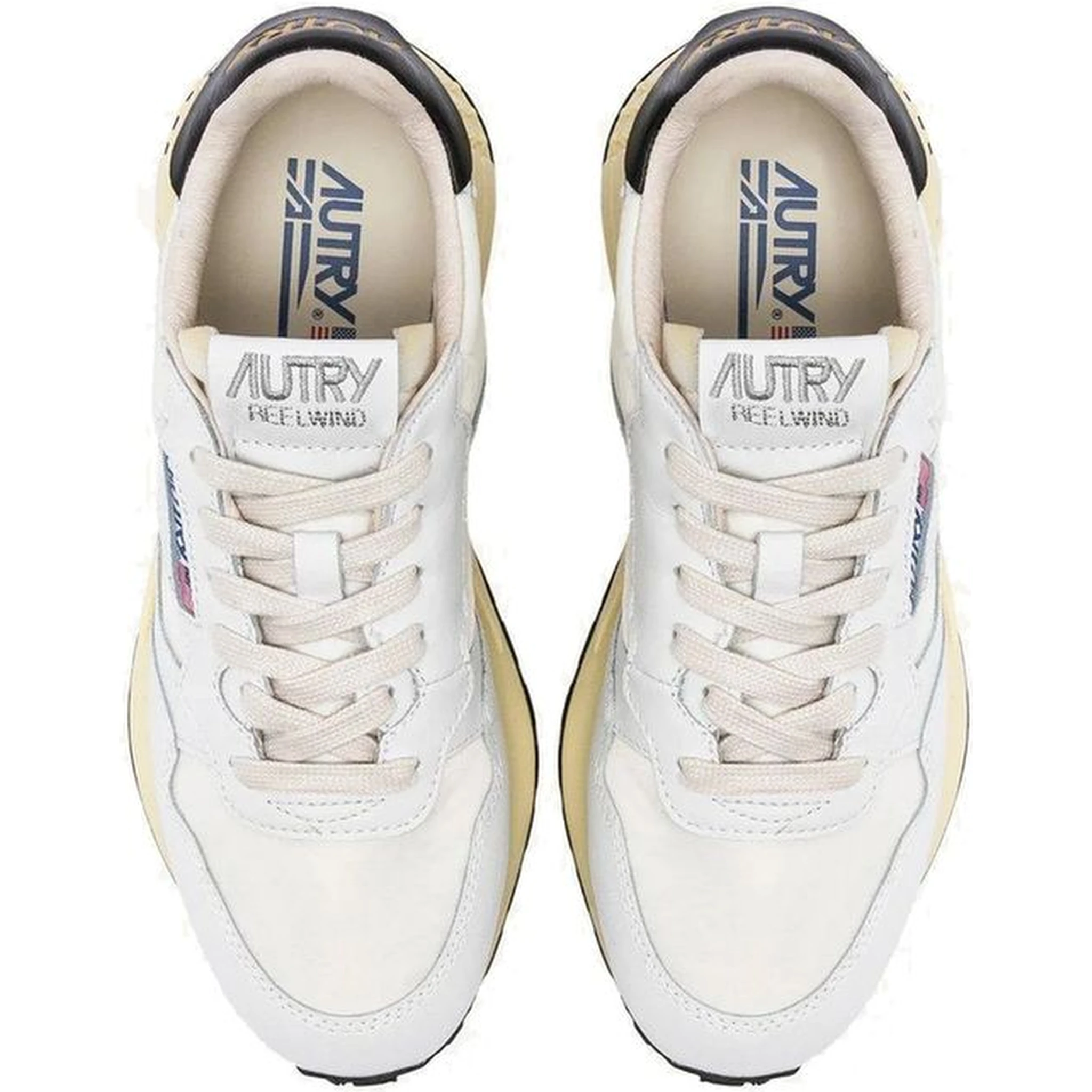 White Leather Low Top Sneakers