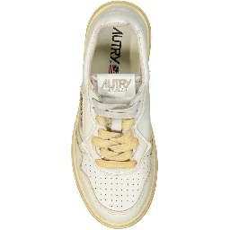 White Leather Athletic Sneakers