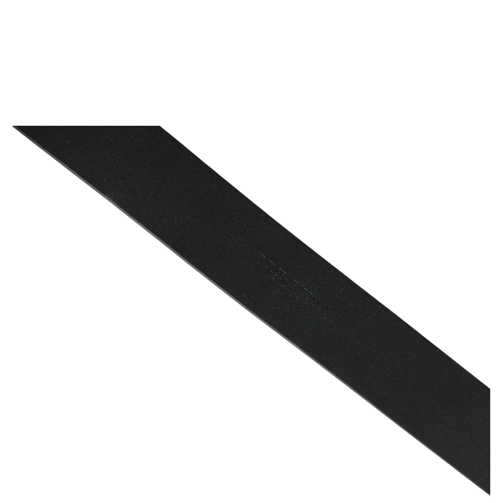Black Calf Leather Gold Metal Buckle Belt