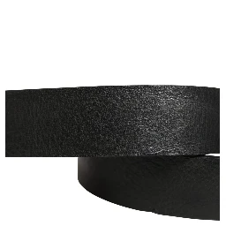 Black Leather Silver Chain Waist Men Belt