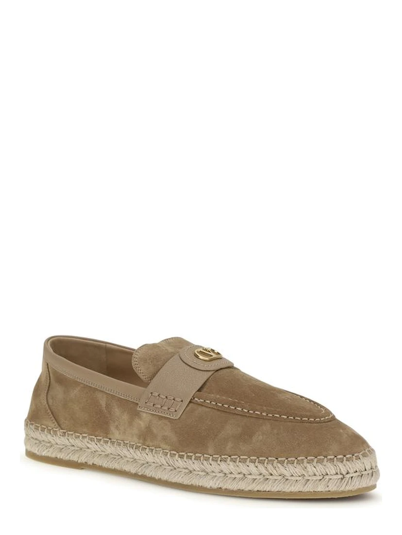 Beige Calf Leather Bos Taurus Espadrilles