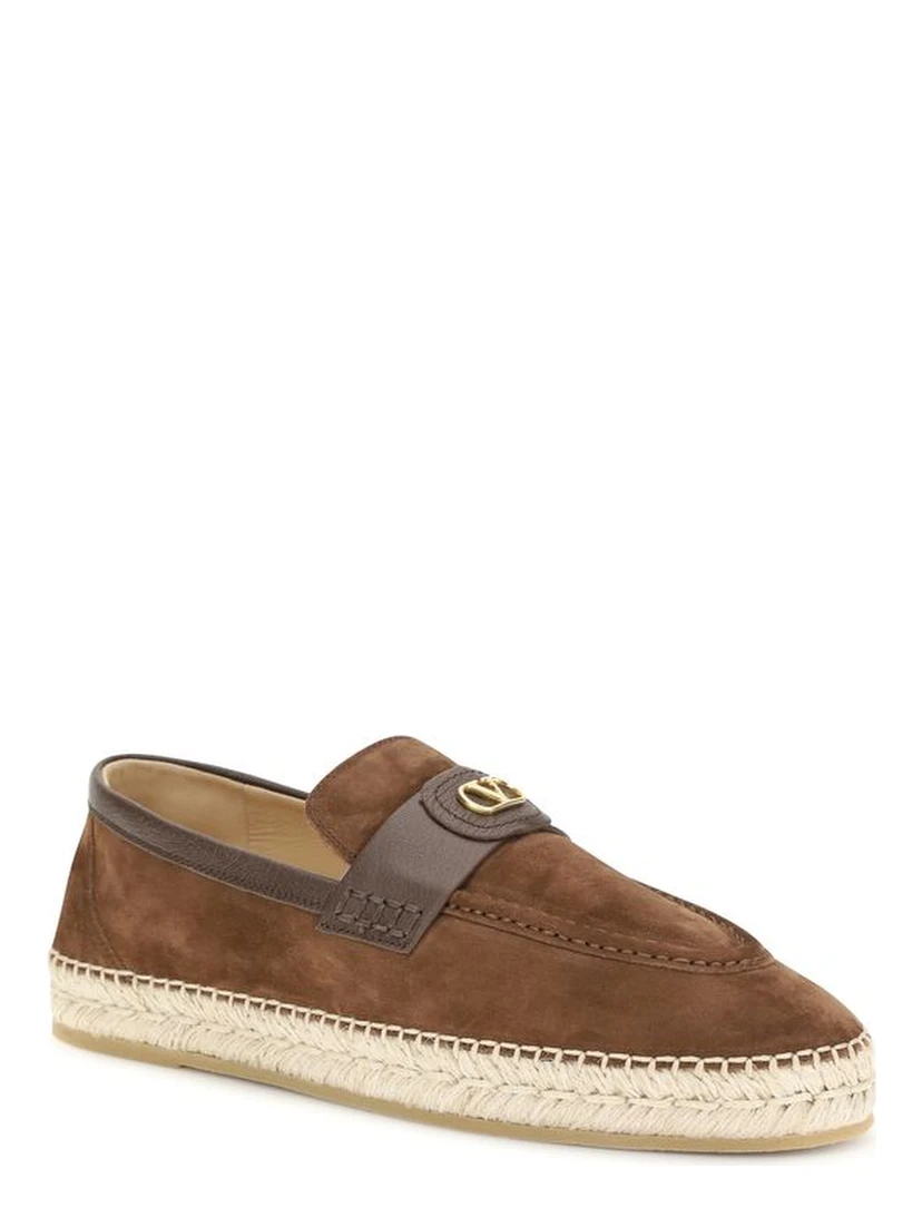 Brown Calf Leather Bos Taurus Espadrilles