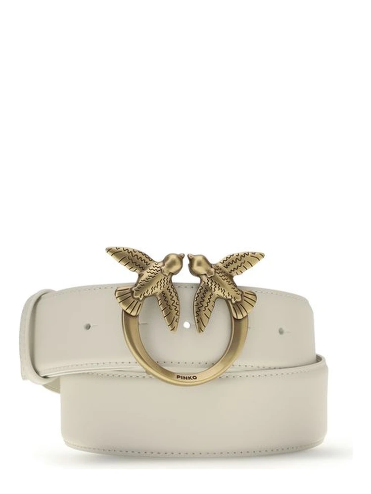 White Calf Leather Bos Taurus Regular Belt