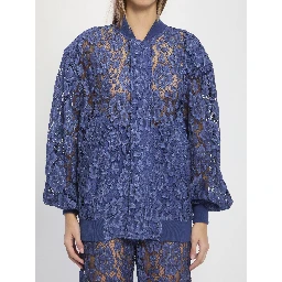 Lace bomber jacket