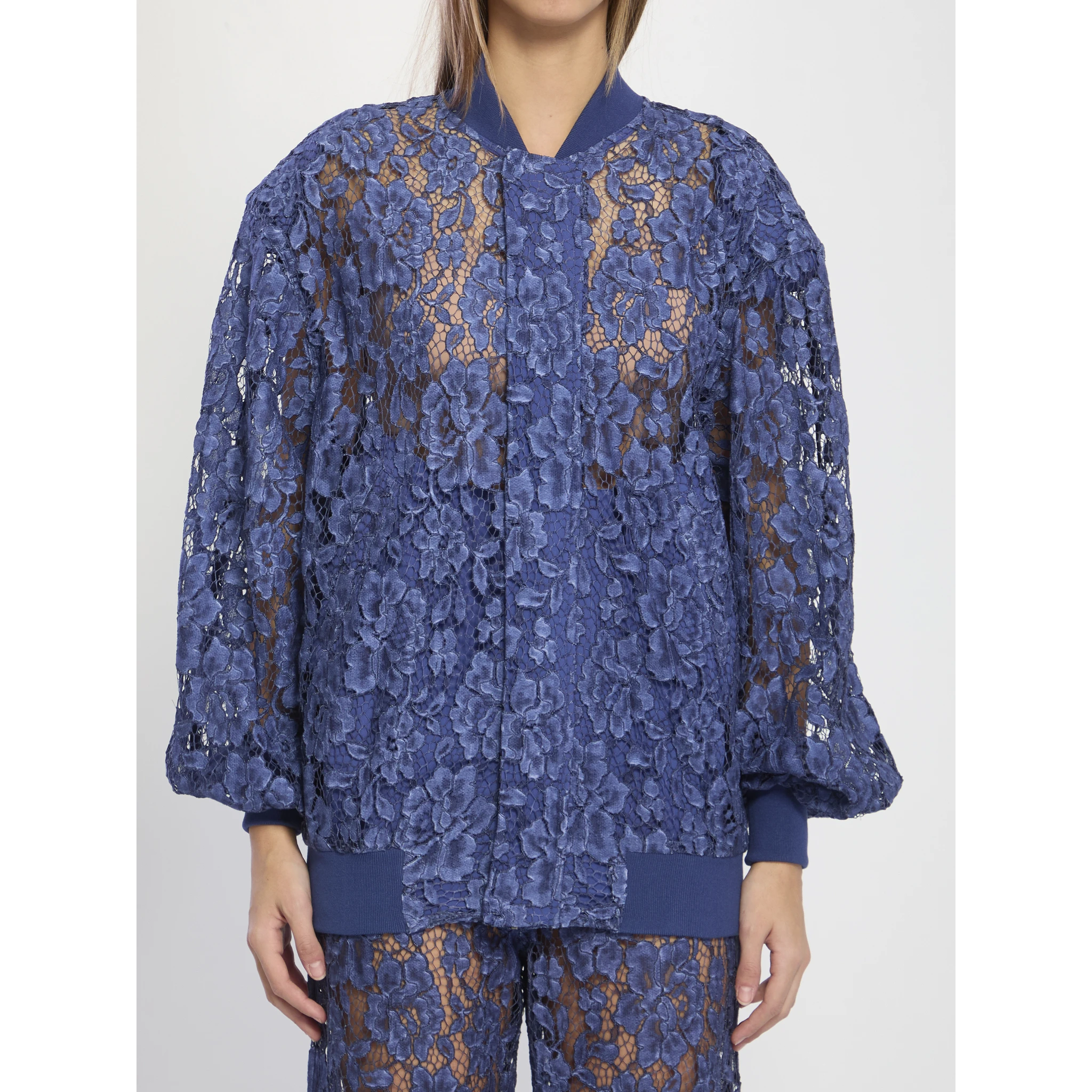 Lace bomber jacket