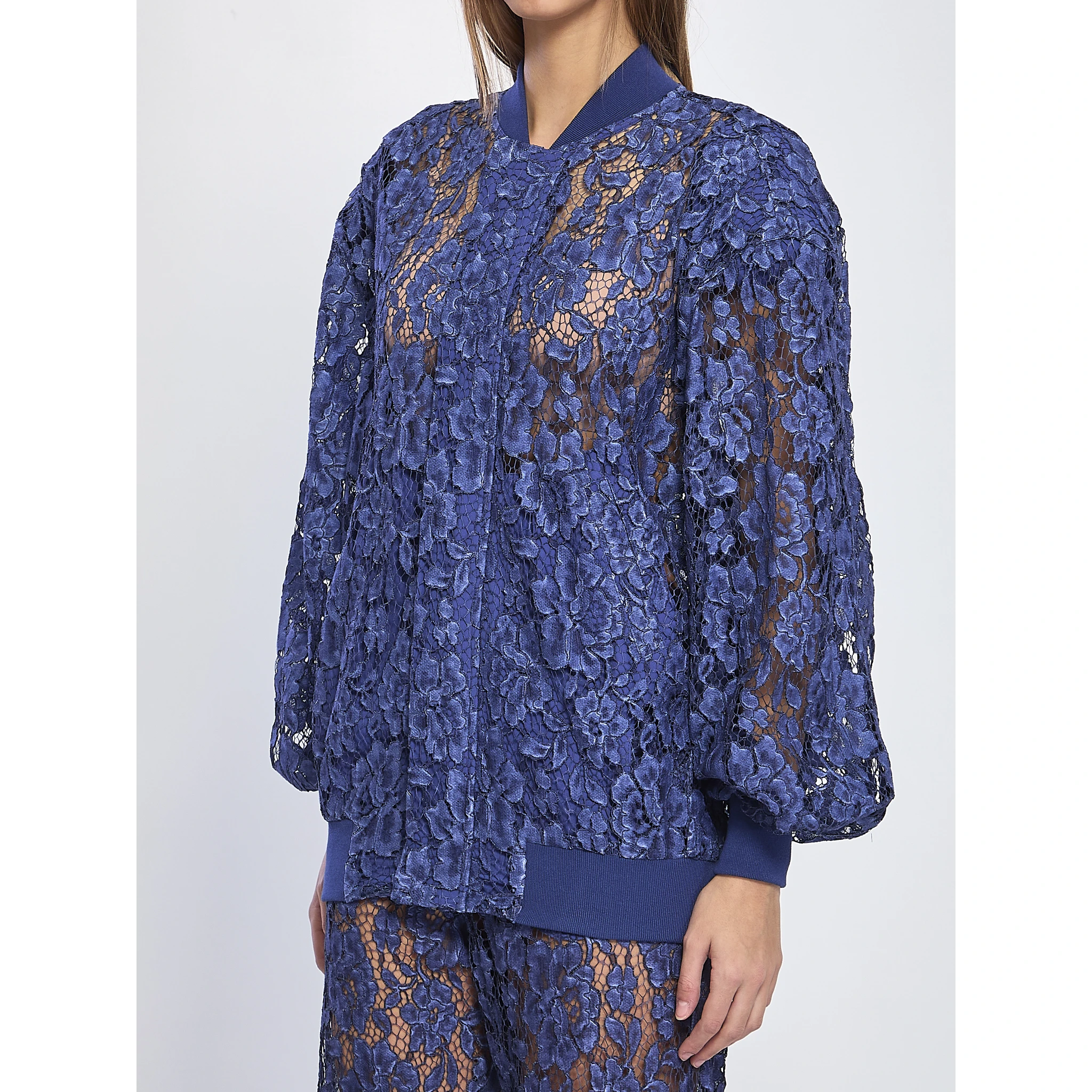 Lace bomber jacket