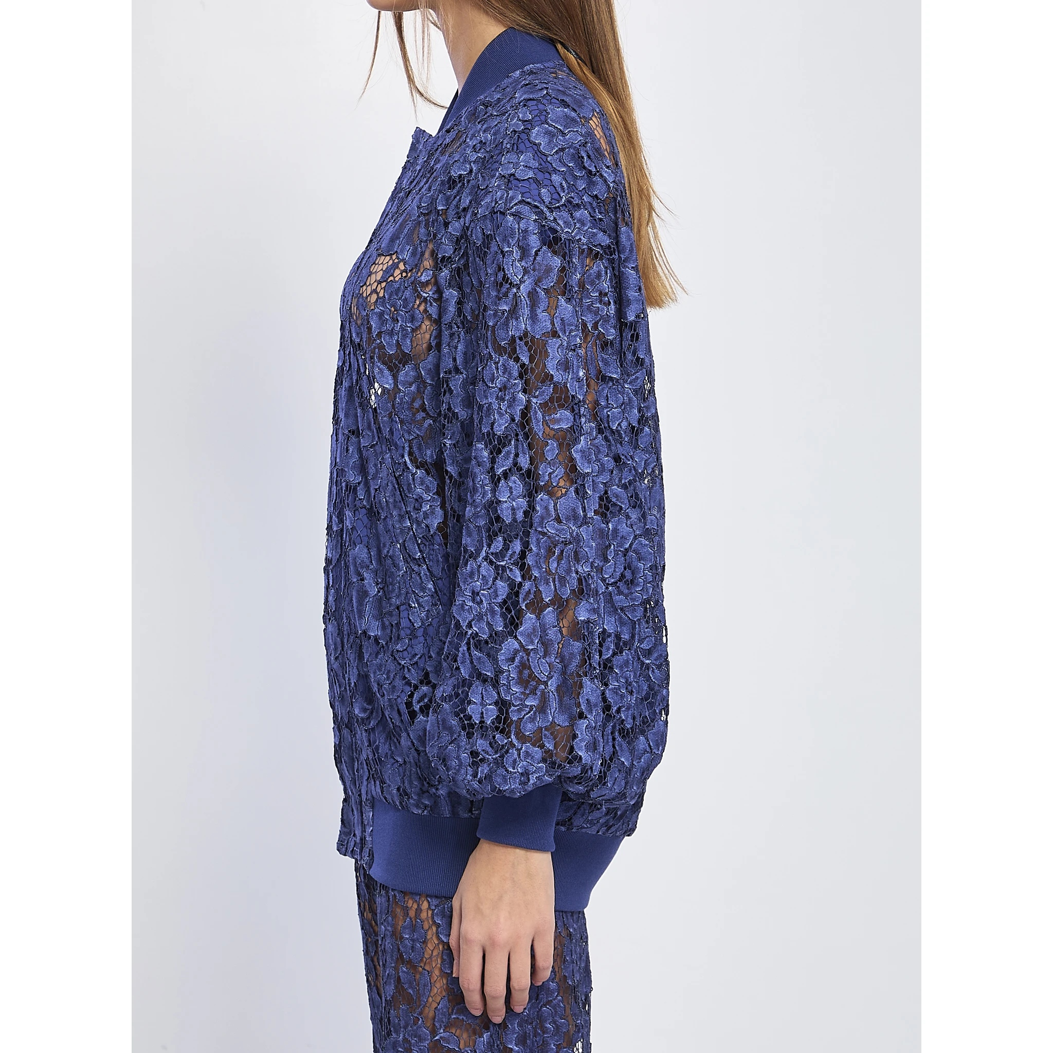 Lace bomber jacket