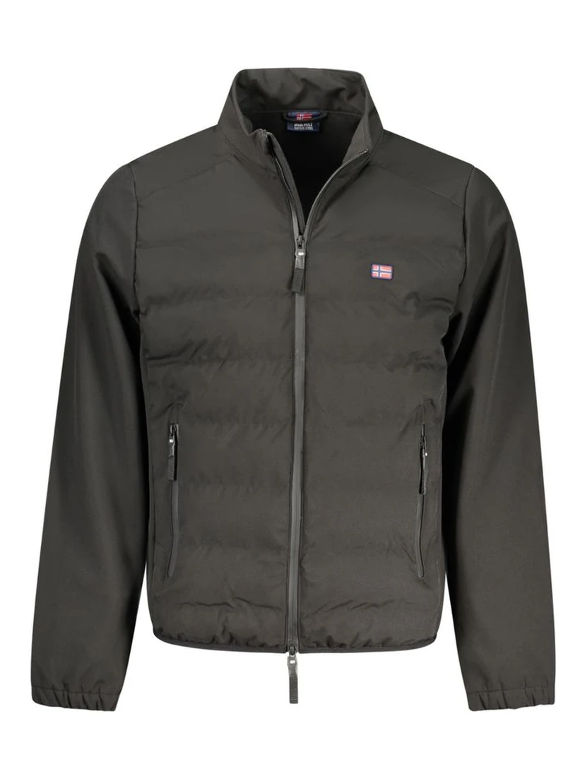 Black Polyester Men's Jacket