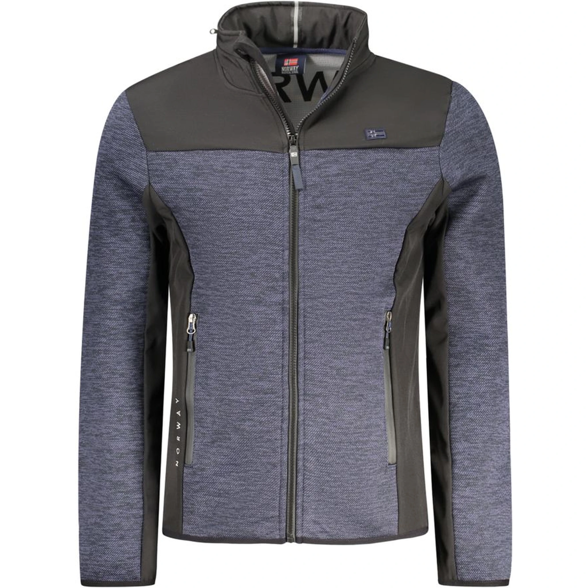 Blu Polyester Men Jacket