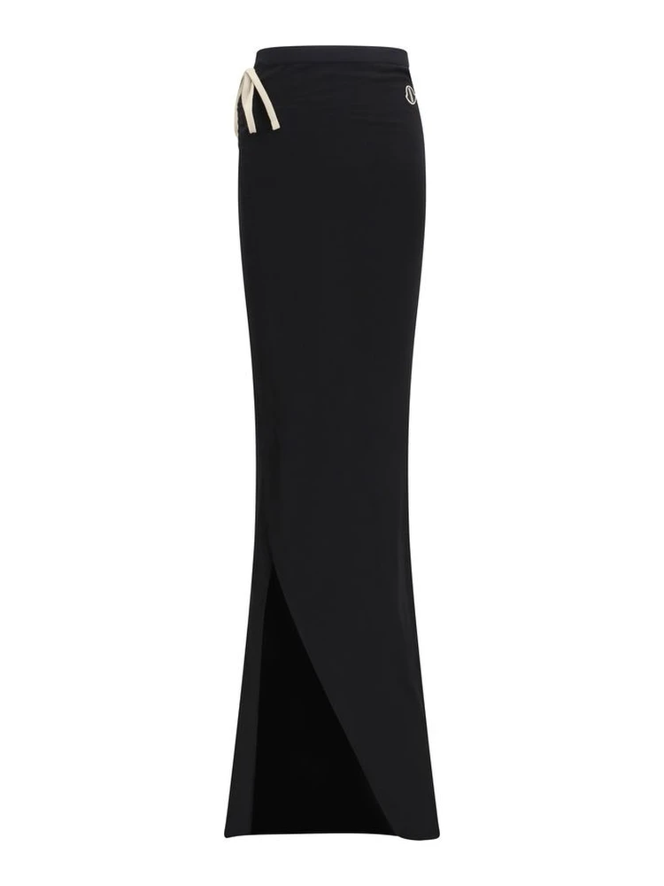 Black Cotton Long Skirt