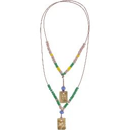 NECKLACE WITH LOGO PLAQUES