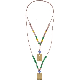 NECKLACE WITH LOGO PLAQUES