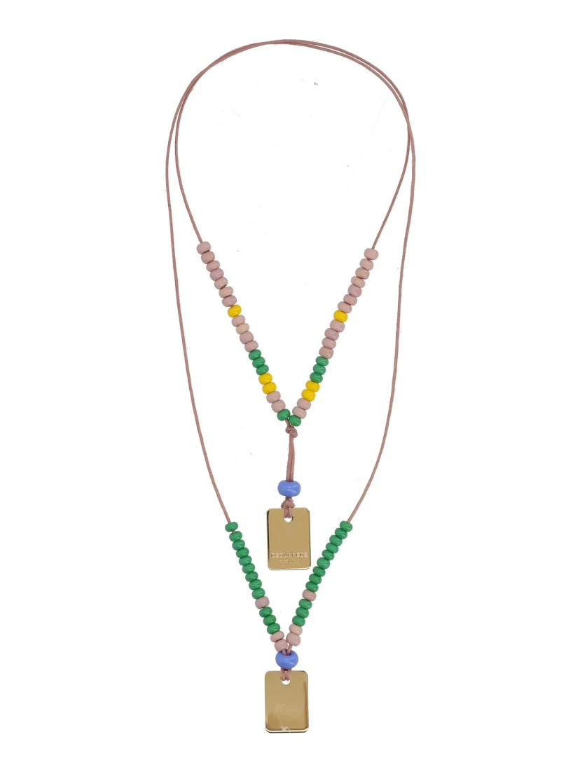 NECKLACE WITH LOGO PLAQUES