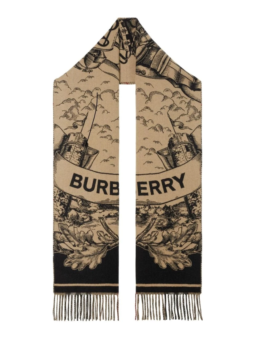 Reversible scarf EKD in cashmere