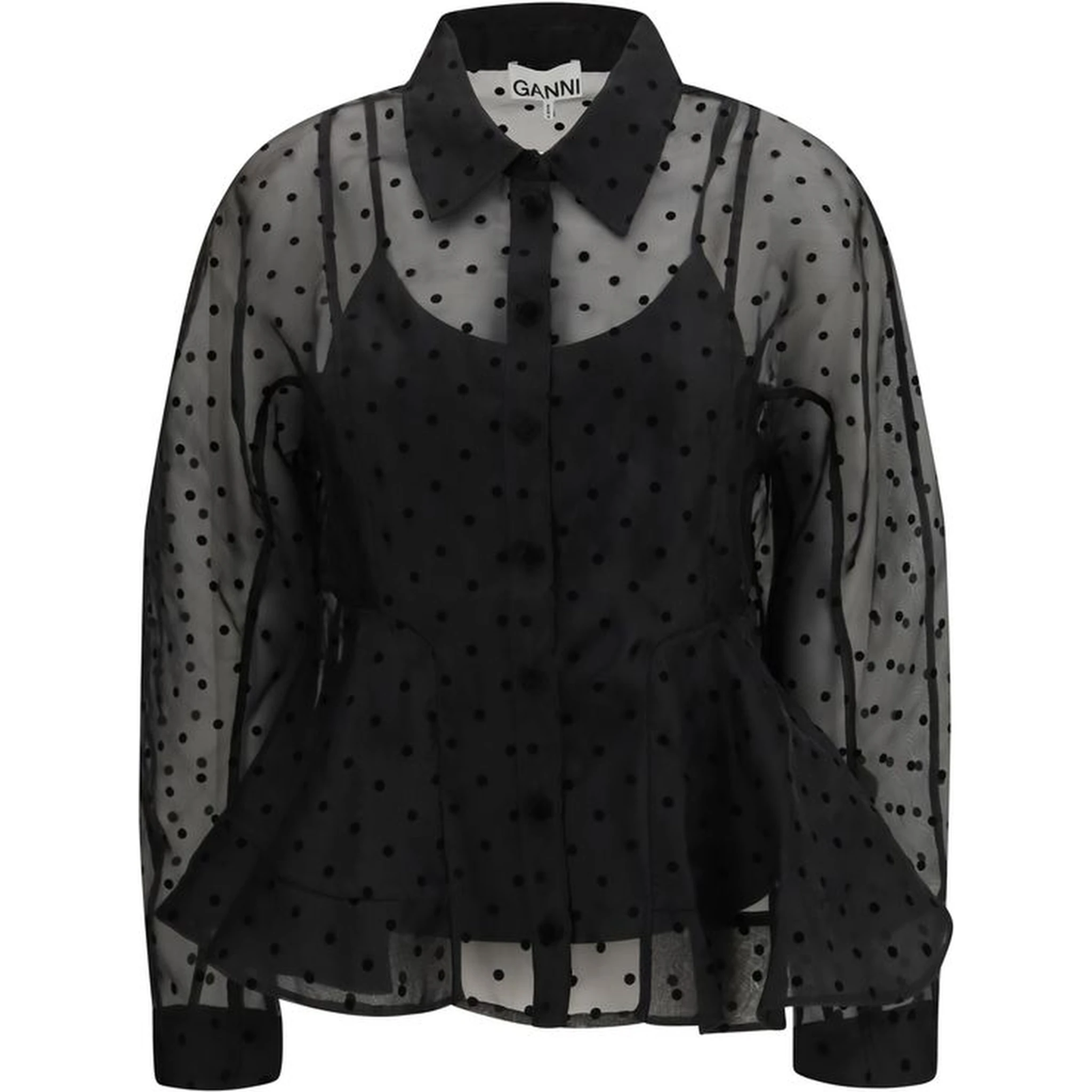 Black Recycled Polyester Pattern Shirt