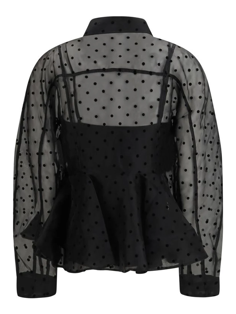 Black Recycled Polyester Pattern Shirt