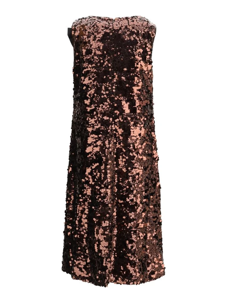 Brown Recycled Polyester Cocktail Dress alternative
