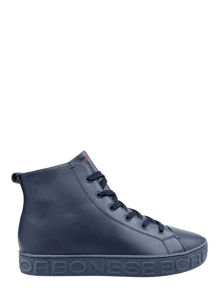 Blue Genuine Leather Men Sneaker