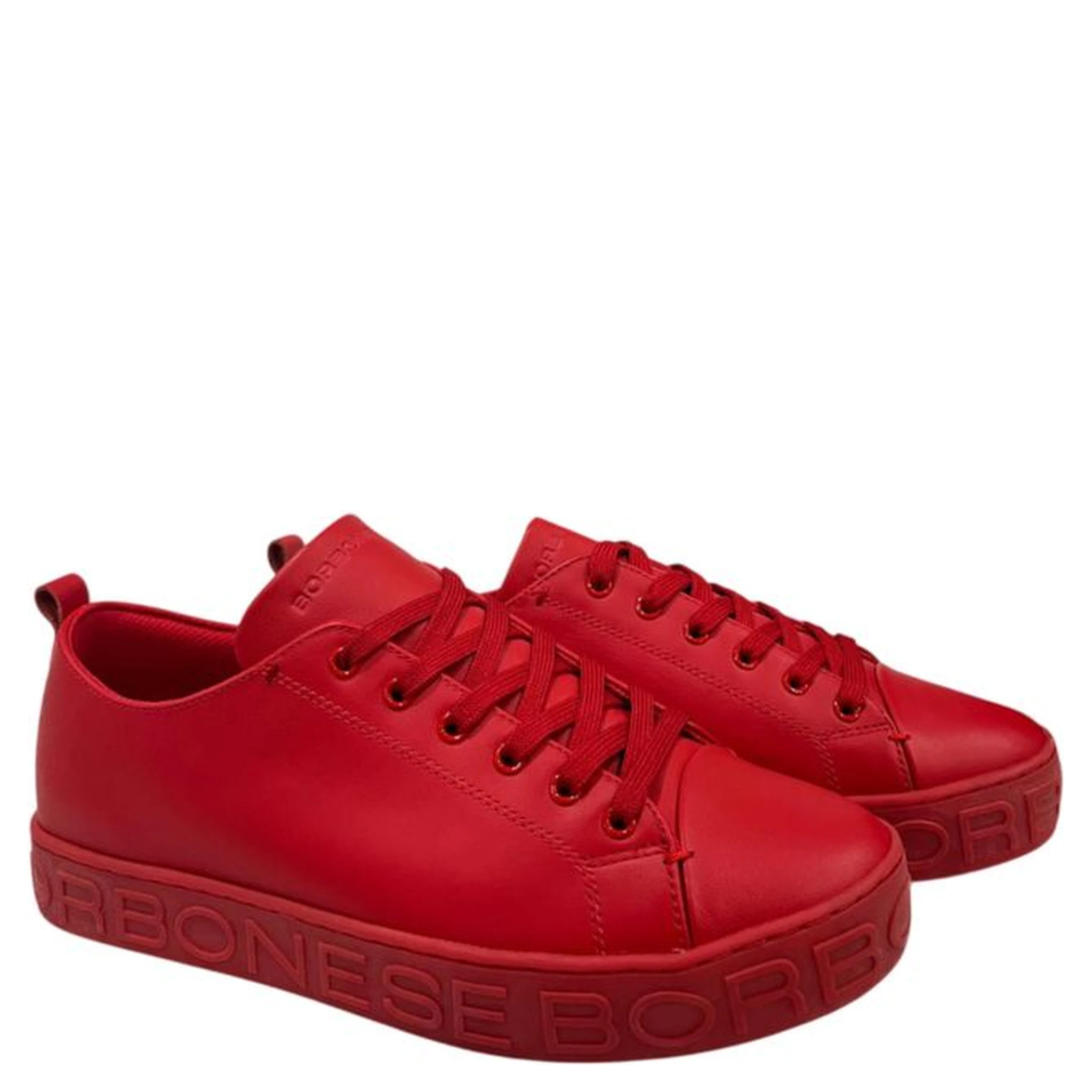 Red Leather Men Sneaker