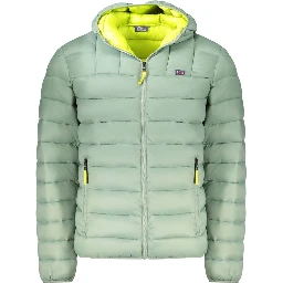 Green Polyamide Men Jacket