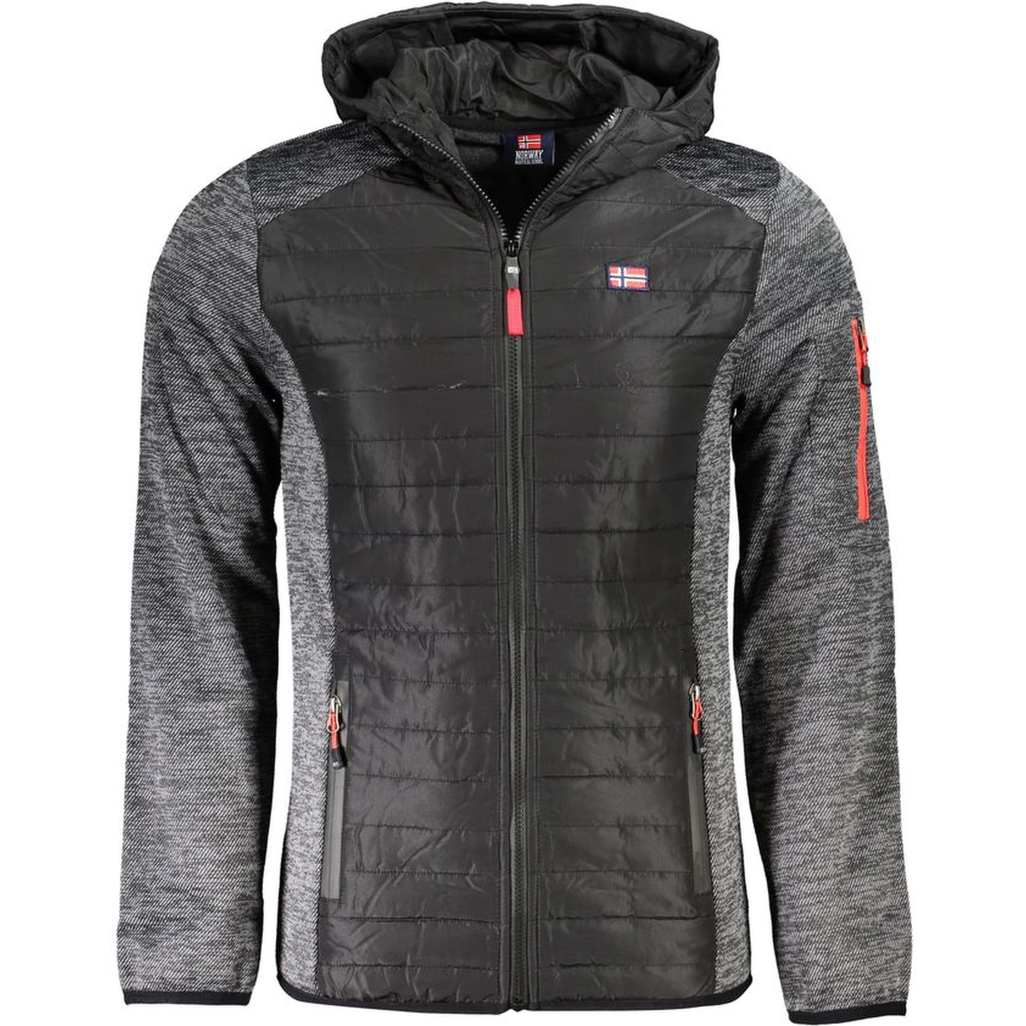 Gray Polyester Shell Jacket