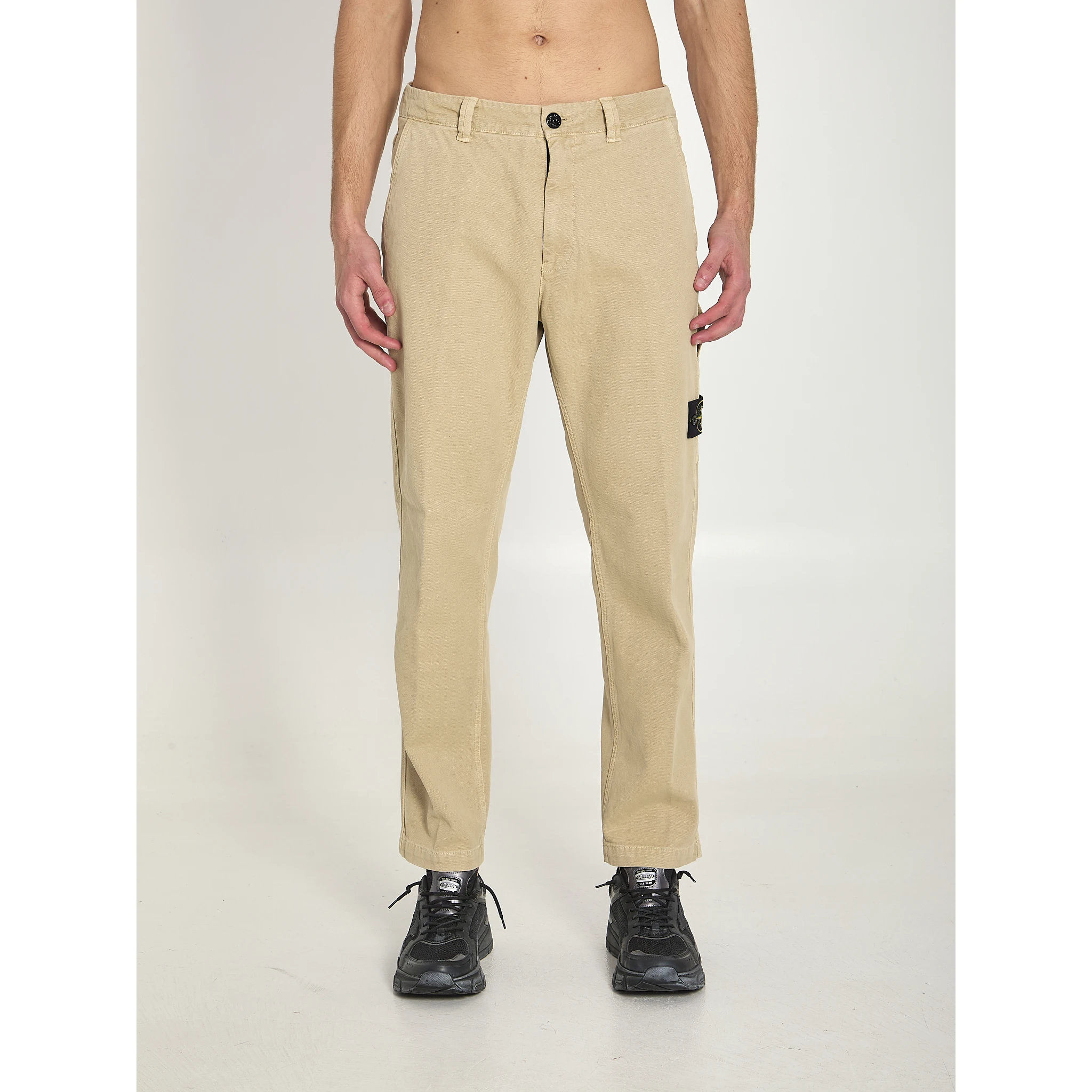 Beige regular pants