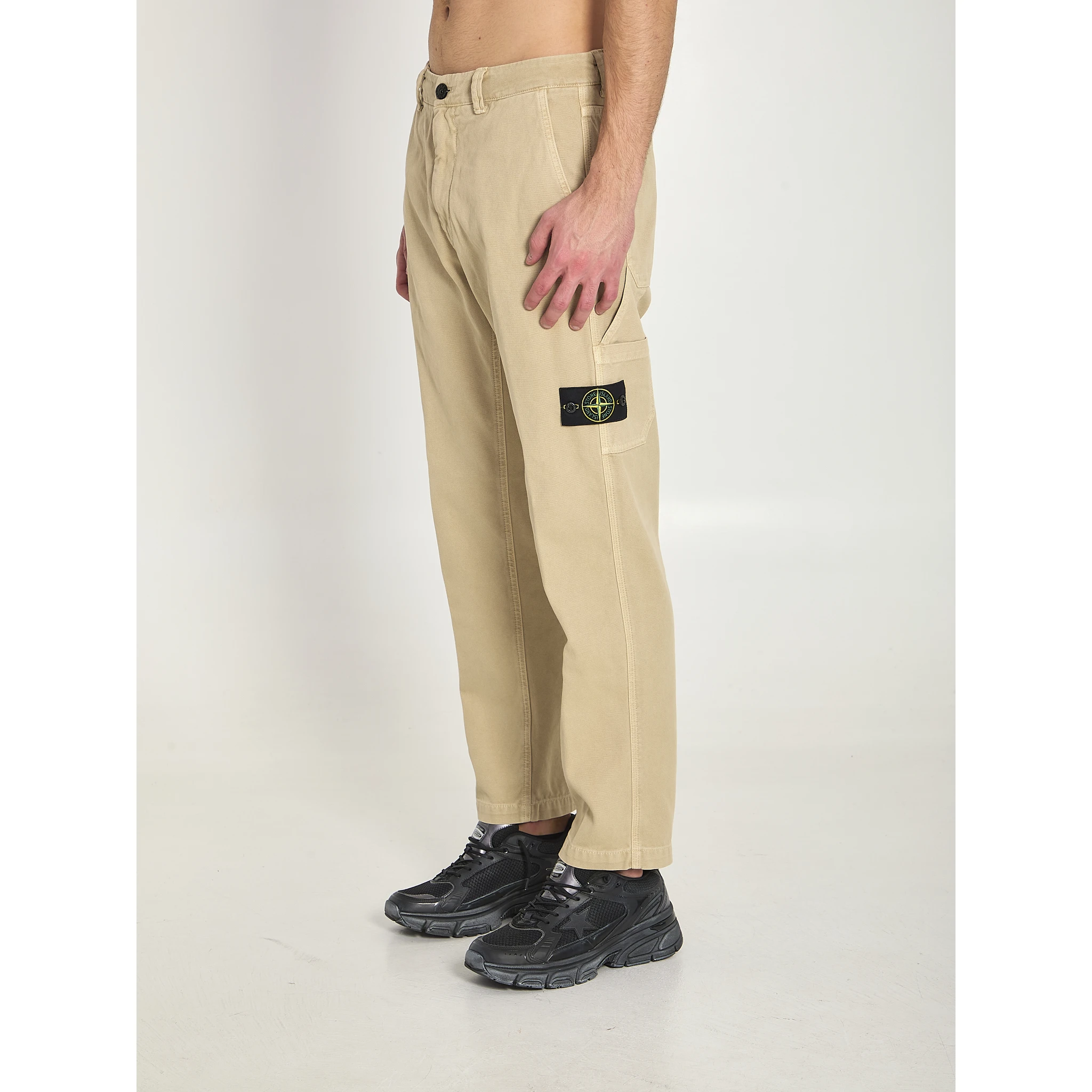 Beige regular pants